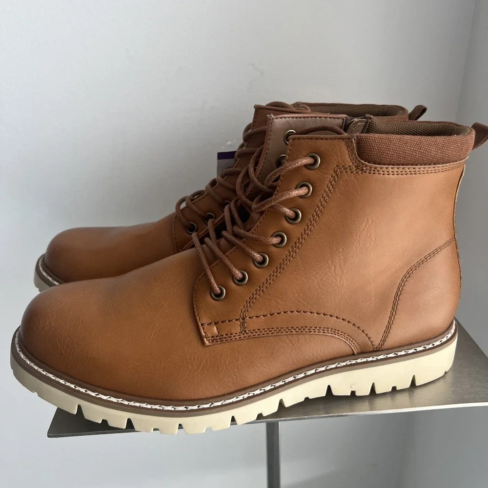 Steve Madden Men's P-Bowery Chukka Ankle Boots Lightweight Lace-Up Ortholite